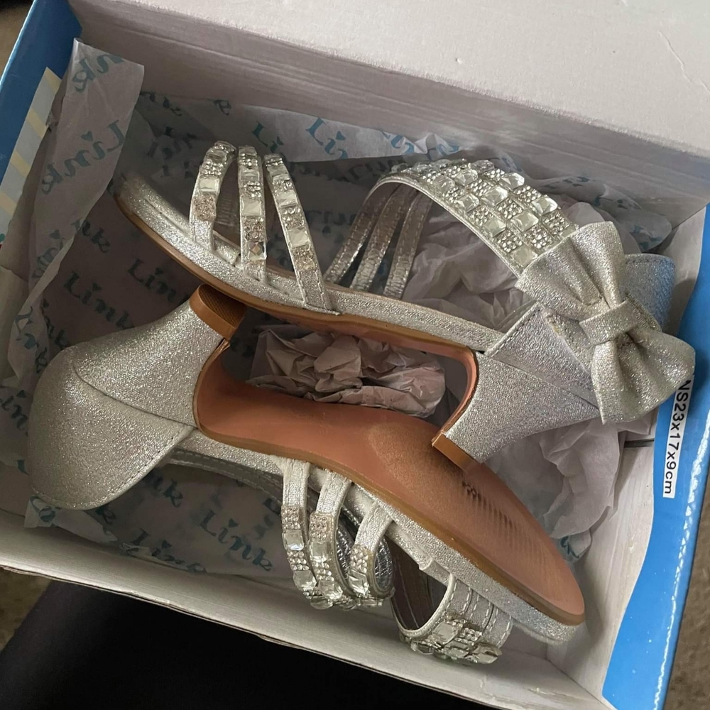 Girls shoes size 12 Silver